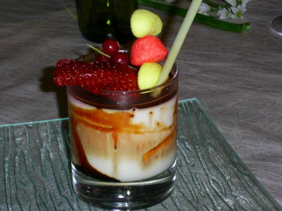 pana cotta au blé noir,  réalisé par Christelle (cours du 27/2/2010)